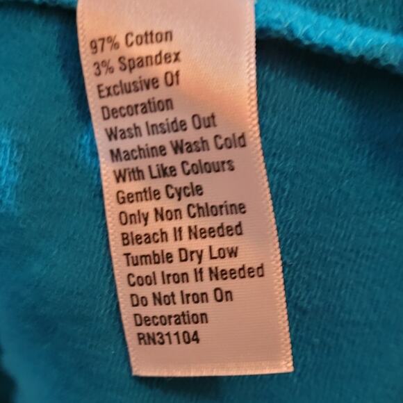 Crown & Ivy Turquoise Beaded Embroidered Blouse - Small Pom-Pom Hems Unique - Picture 7 of 9